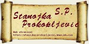 Stanojka Prokopljević vizit kartica